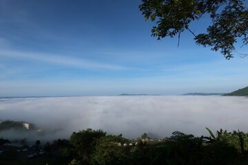clouds over the river