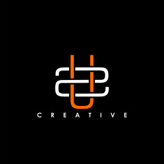 ZU, UZ Letter Initial Logo Design Template Vector Illustration