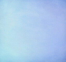 Watercolor bright blue painting with gradient and paper texture
