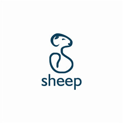 logo sheep, logo animal 