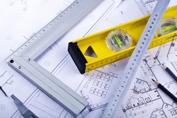 Blueprints with drafting tools