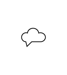 Internet concept. High quality editable stroke for mobile apps, web design, websites, online shops etc. Line icon of speech bubble in form of a cloud