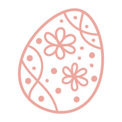 Easter egg cutting card. Pink vector egg vector iilustration