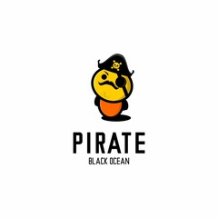 pirate character logo illustration vector, cartoon vector