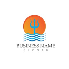 Trident Logo Template vector icon