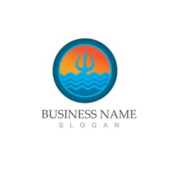 Fototapeta premium Trident Logo Template vector icon