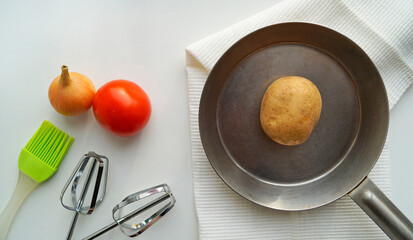 tomato sauce in a frying pan