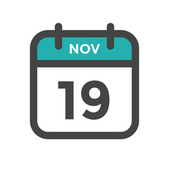 November 19 Calendar Day or Calender Date for Deadlines or Appointment