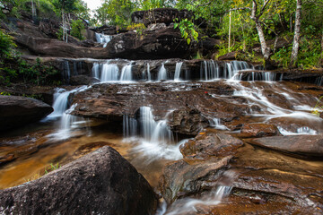 Huai Phok Waterfall, Beautiful waterfall in Pha Tam national Park, Ubon Ratchathani  province, ThaiLand.