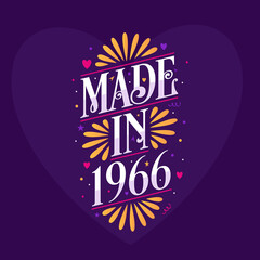 Made in 1966 Calligraphy lettering Birthday celebration