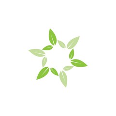 Fototapeta premium Logos of green leaf ecology nature