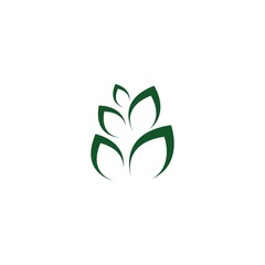 Logos of green leaf ecology nature
