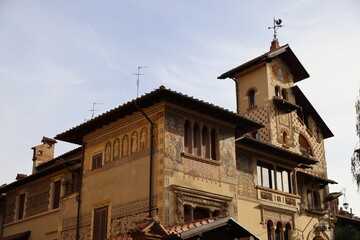 Quartiere Coppede, fun and magical architecture built 1913-1927, by architect Gino Coppede, Rome,...