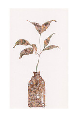 Save Me Greenery Abstract Modern Art, Eco Friendly Concept, Protect Nature, Plants and Greenery, Protect Forest, Green, Concept , Minimalist Art