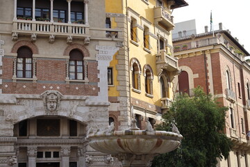 Quartiere Coppede, fun and magical architecture built 1913-1927, by architect Gino Coppede, Rome,...
