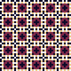 Fototapeta premium Abstract Cross Pattern generative computational art illustration