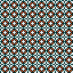 Abstract Cross Pattern generative computational art illustration