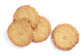 Freshly baked oat cookies