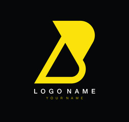 B Letter Logo Geometric Template