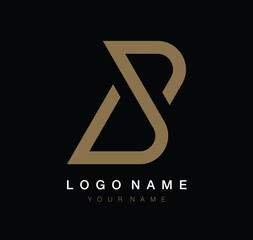 B logo design line circuit