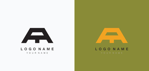 Business letter A logo design vector