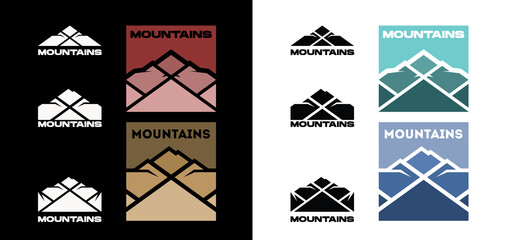 mountains abstract design geometric form