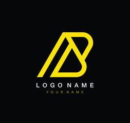 The letter V in Russian. Geometric logo in the shape of english b