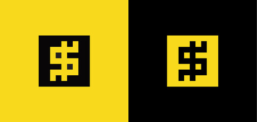 S dollar Letter Logo Geometric Template