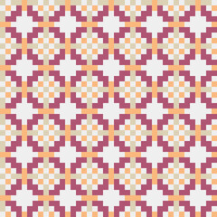 Fototapeta premium Abstract Cross Pattern generative computational art illustration