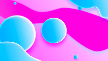 Abstract Colorful Circles & Shapes Background. Modern Dynamic Background 