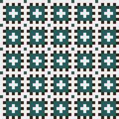 Fototapeta premium Abstract Cross Pattern generative computational art illustration