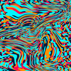 Abstract Colorful Twirl Pattern Design. Modern Dynamic Pattern