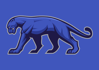 Panther Vector Mascot, Sports Emblem