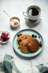 Green buckwheat pancakes