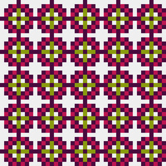 Abstract Cross Pattern generative computational art illustration