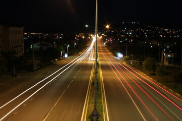 Night Traffic car light 