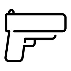 pistol line icon