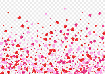 Red Heart Background Transparent Vector. Present Frame Confetti. Tender Honeymoon Texture. Violet Heart Paper Backdrop. Fond Mother Pattern.
