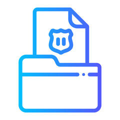 Fototapeta premium police folder gradient icon