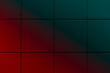 Dark Red And Green Tile Wall Background