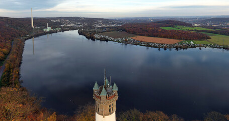 Harkortturm bei Wetter an der Ruhr mit Harkortsee