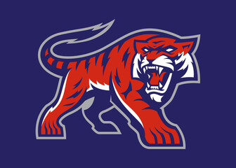 Tiger Vector Mascot, Sports Emblem