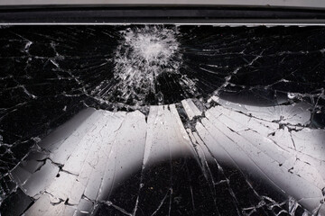 Shattered cell phone screen Gorilla Glass
