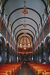Inside the cathedral in Jeonju, Korea,

