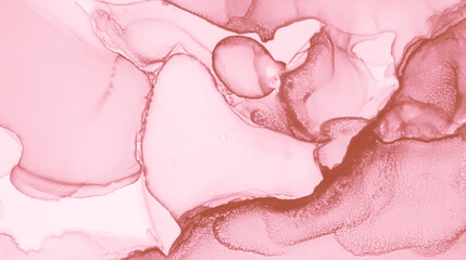 Obraz na płótnie Canvas Rose Pink Marble. Acrylic Background. Fluid Color