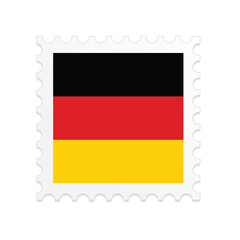 Germany flag postage stamp on white background. Vector illustration eps10.
