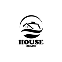 Fototapeta premium Beach Logo, Design, Image, Vector, House, Sea