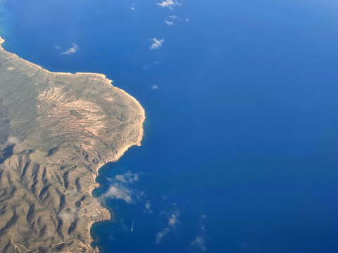 Baja california sur coast aerial view