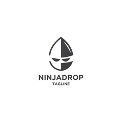 Ninja drop logo design template