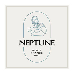 Antique Greek classic statues vector logo. Modern tattoo and logotip. Hand drawn mythical trendy Vector